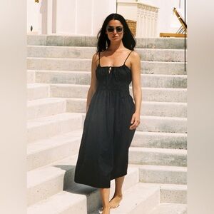 Ciao Lucia Gabriela Dress smocked Black Cotton size S